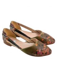 Goby Skórzane baleriny w kolorze khaki rozmiar: 40. Brązowe baleriny Goby, bez wzorów, bez obcasa, bez zapięcia. Za 147.91 zł.