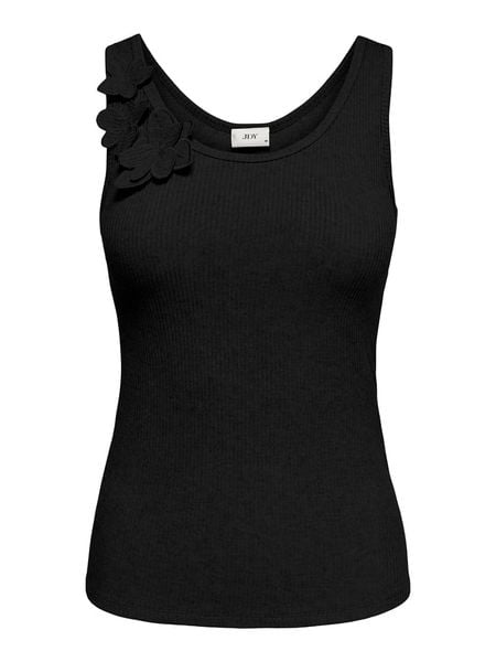 JDY Top "Saba" w kolorze czarnym rozmiar: XS. Czarne topy JDY, xs, bez wzorów, bez kołnierzyka, bez ramiączek. Za 60.95 zł.