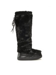 Jenny Fairy Kozaki WS19002-04A Czarny. Czarne kozaki Jenny Fairy, bez wzorów, z materiału, bez obcasa, na płaskiej podeszwie, bez zapięcia. Za 249.99 zł.