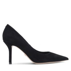 Szpilki Gino Rossi. Czarne szpilki Gino Rossi, bez wzorów, bez obcasa, na szpilce, bez zapięcia. Za 299.99 zł.