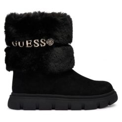 Śniegowce Guess. Czarne śniegowce Guess, z aplikacjami, bez zapięcia. Za 634.99 zł.