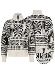 Eight2Nine Sweter w kolorze kremowo-czarnym rozmiar: XS. Brązowe swetry Eight2Nine, xs, bez wzorów, z wełny, bez ramiączek. Za 114.17 zł.