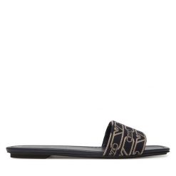 Klapki Emporio Armani. Niebieskie klapki Emporio Armani, bez wzorów, bez obcasa, bez zapięcia. Za 949.99 zł.
