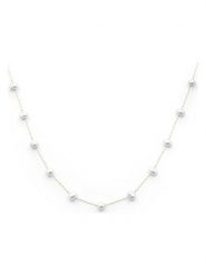 MOODE Naszyjnik "Johanna" - dł. 40 cm rozmiar: onesize. Białe naszyjniki MOODE, z materiału, z perłą, ze stali. Za 56.99 zł.