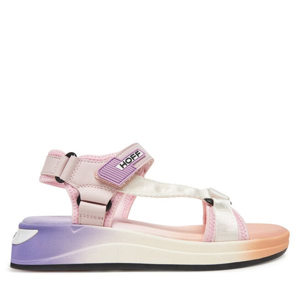 Sandały HOFF. Czerwone sandały HOFF, bez wzorów, bez obcasa, na płaskiej podeszwie, bez zapięcia. Za 259.99 zł.