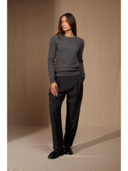 Perfect Cashmere Kaszmirowy sweter "Maelle" w kolorze antracytowym rozmiar: XXL. Czarne swetry Perfect Cashmere, xxl, bez wzorów, z kaszmiru, bez ramiączek. Za 413.99 zł.
