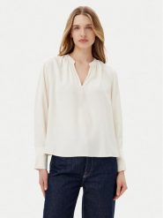 Tommy Hilfiger Bluzka WW0WW44049 Écru Regular Fit. Bluzki Tommy Hilfiger, bez wzorów, z wiskozy, bez kołnierzyka, bez ramiączek. Za 229.99 zł.