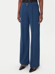 Patrizia Pepe Spodnie materiałowe 8P0813/A715 Niebieski Wide Leg. Niebieskie spodnie materiałowe Patrizia Pepe, bez wzorów, z materiału. Za 1,159.00 zł.