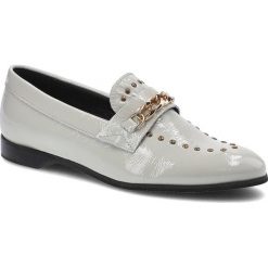 Szare Lordsy Lamanti Damskie Stylowe Obuwie. Szare półbuty wsuwane LAMANTI, z aplikacjami, ze skóry, eleganckie, bez obcasa, na obcasie. Za 279.00 zł.
