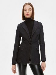 TWINSET Marynarka 232TP2390 Granatowy Regular Fit. Niebieskie marynarki i żakiety Twinset, bez wzorów, z bawełny, bez ramiączek. Za 739.99 zł.