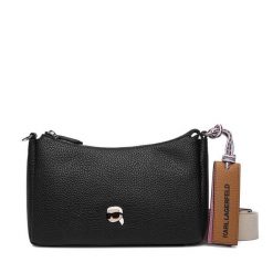 Torebka KARL LAGERFELD. Czarne listonoszki KARL LAGERFELD, bez wzorów, bez dodatków. Za 679.99 zł.
