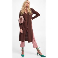 Kardigan Rosa MARELLA MONOCHROME. Brązowe swetry Marella, m, bez wzorów, prążkowane, bez ramiączek. Za 1,119.00 zł.
