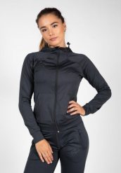Bluza fitness damska Gorilla Wear Vici Jacket. Szare bluzy GORILLA WEAR, s, bez wzorów, z dresówki, eleganckie, bez ramiączek, bez kaptura. Za 280.95 zł.
