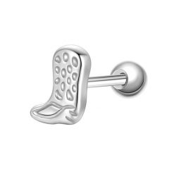 Glanzstücke München Piercing Cowboystiefel z srebra próby 925 w kolorze srebrnym Kolczyki 1 ct Damski. Szare kolczyki Glanzstücke München, srebrne. Za 110.49 zł.