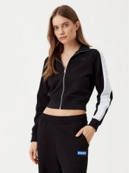 HUGO Bluza Dobine 50531178 Czarny Regular Fit. Czarne bluzy Hugo, xs, bez wzorów, z bawełny, bez kaptura. Za 269.99 zł.