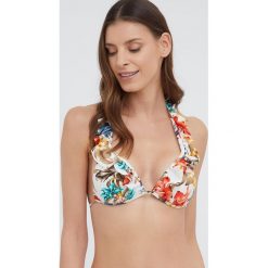 Answear Lab biustonosz kąpielowy kolor biały usztywniona miseczka. Białe bikini Answear Lab, bez wzorów, z tkaniny. W wyprzedaży za 57.99 zł.