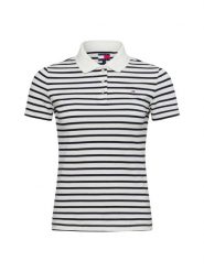Tommy Jeans koszulka polo Kobiety Bawełna biały|niebieski, M. Białe t-shirty sportowe Tommy Jeans, m, bez wzorów, z bawełny, bez ramiączek. Za 229.95 zł.