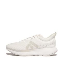 Damskie buty do biegania z siateczki FitFlop FFrunner. Białe buty do biegania FIT FLOP, bez wzorów, z materiału, bez zapięcia, do biegania. Za 781.00 zł.