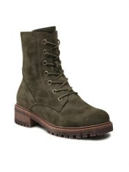 Clara Barson Trapery WS5600-09 Zielony. Zielone traperki Clara Barson, bez wzorów, z materiału, bez obcasa, bez zapięcia. Za 119.99 zł.