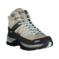 Buty trekkingowe damskie CMP Rigel Mid Wp. Brązowe buty trekkingowe CMP, z materiału, za kostkę, bez zapięcia. Za 399.99 zł.