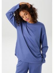 Aniston Bluza w kolorze niebieskim rozmiar: 48. Niebieskie bluzy Aniston, bez wzorów, bez ramiączek, bez kaptura. Za 65.85 zł.
