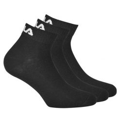 Skarpetki krótkie unisex Fila Invisible Plain Socks 3 pary. Czarne skarpetki Fila, bez wzorów, z bawełny. Za 28.99 zł.