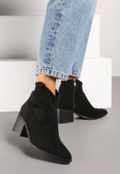 Czarne Botki Vices w Stylu Kowbojek na Obcasie Vertige. Czarne botki Renee, bez wzorów, z jeansu, boho, bez obcasa, na obcasie, bez zapięcia. W wyprzedaży za 127.49 zł.