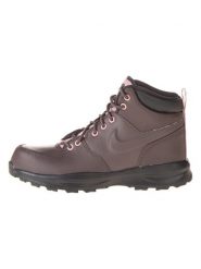 Nike Skórzane botki "Manoa" w kolorze ciemnofioletowym rozmiar: 35,5. Różowe botki Nike, bez wzorów, bez obcasa, bez zapięcia. Za 172.78 zł.
