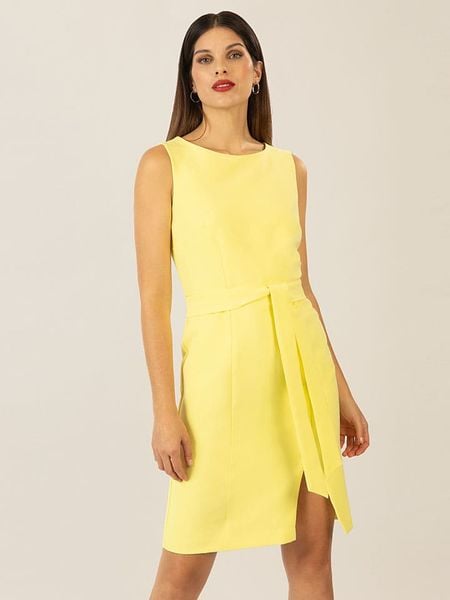 APART Sukienka w kolorze żółtym rozmiar: 44. Żółte sukienki Apart, bez wzorów, z tkaniny, bez kołnierzyka, bez ramiączek, mini. Za 161.73 zł.