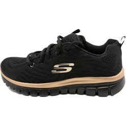 Skechers Get Connected, Czarny. Czarne buty sportowe lifestyle Skechers, bez wzorów, z materiału, eleganckie, bez zapięcia. Za 398.00 zł.