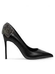 Eva Minge Szpilki OLIVIA-SLT3396-138 Czarny. Czarne szpilki Eva Minge, bez wzorów, ze skóry, bez obcasa, na szpilce, bez zapięcia. Za 449.99 zł.