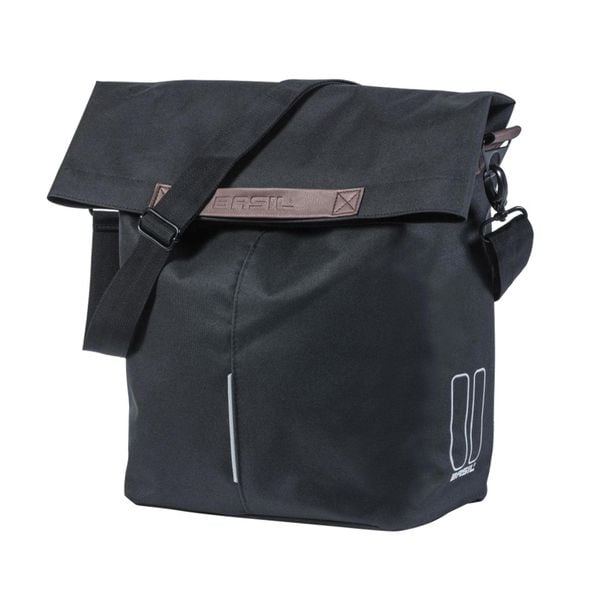 Torba na zakupy „City. Czarne shopper bag BASIL, bez wzorów, sportowe, bez dodatków. Za 215.49 zł.