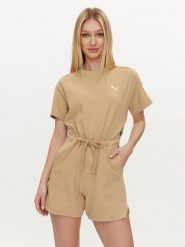 Puma Kombinezon HER 677891 Beżowy Relaxed Fit. Brązowe sukienki Puma, l, bez wzorów, z bawełny, bez kołnierzyka, bez ramiączek. Za 189.99 zł.
