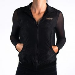 Damska koszulka bez rękawów KURTKA VALE dla dorosłych Czarny. Czarne kurtki RINAT, xl, bez wzorów, z tkaniny, sportowe, bez kaptura. Za 377.00 zł.