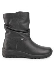 Rieker Botki Z7193-00 Czarny. Czarne botki Rieker, bez wzorów, bez obcasa, na płaskiej podeszwie, bez zapięcia. Za 319.00 zł.