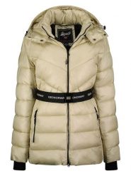 Geographical Norway Kurtka zimowa "Elenor" w kolorze kremowym rozmiar: S. Brązowe kurtki Geographical Norway, na zimę, s, bez wzorów, z puchu, bez kaptura. Za 341.28 zł.