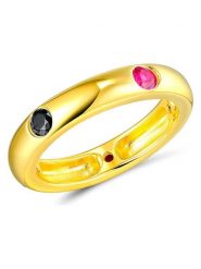 Les Favorites Pozłacany pierścionek z cyrkoniami rozmiar: 56. Czerwone pierścionki Les Favorites, z cyrkonią, pozłacane. Za 73.99 zł.