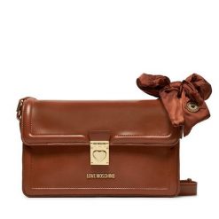 Torebka LOVE MOSCHINO. Brązowe torebki klasyczne Love Moschino, bez wzorów, klasyczne, bez dodatków. Za 579.99 zł.