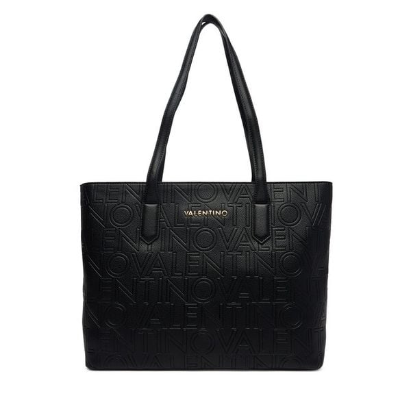 Torebka Valentino. Czarne shopper bag Valentino, bez wzorów, bez dodatków. Za 699.99 zł.
