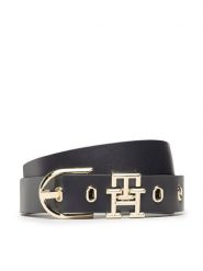 Tommy Hilfiger Pasek Damski Th Lux 3.0 AW0AW14627 Granatowy. Niebieskie paski Tommy Hilfiger, bez wzorów, ze skóry. Za 169.99 zł.