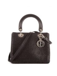 Dior Skórzana torebka w kolorze czarnym - 24 x 19 x 12 cm rozmiar: onesize. Czarne torebki klasyczne Dior, bez wzorów, z materiału, przez ramię, bez dodatków. Za 13,484.99 zł.