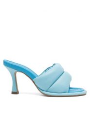 Gino Rossi Klapki VITORIA-01 Niebieski. Niebieskie klapki Gino Rossi, bez wzorów, ze skóry, bez obcasa, bez zapięcia. Za 379.99 zł.