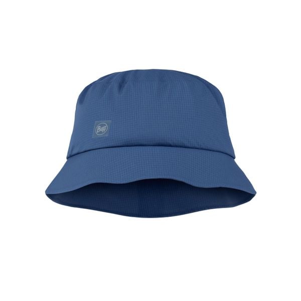 Kapelusz BUFF RAIN BUCKET HAT SOLID DARK DENIM. Niebieskie kapelusze Buff, na lato, bez wzorów, z denimu. Za 219.90 zł.