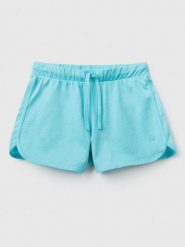 Benetton Szorty w kolorze turkusowym rozmiar: 122. Niebieskie szorty Benetton, bez wzorów, z bawełny. Za 30.85 zł.
