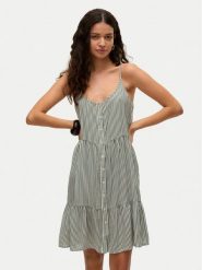 Vero Moda Sukienka letnia Bumpy 10325283 Zielony Loose Fit. Zielone sukienki Vero Moda, xl, bez wzorów, z wiskozy, bez kołnierzyka, bez ramiączek. Za 109.99 zł.