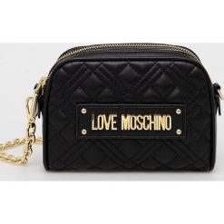 Love Moschino torebka kolor czarny. Czarne listonoszki Love Moschino, bez wzorów, bez dodatków. Za 829.99 zł.