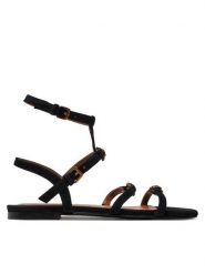 Kurt Geiger Sandały Hampton Flat Gladiator 2029600209 Czarny. Czarne sandały Kurt Geiger, bez wzorów, ze skóry, bez obcasa, na płaskiej podeszwie, bez zapięcia. Za 859.99 zł.