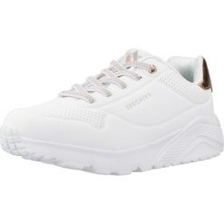 Buty SKECHERS UNO LITE-METALLIC MO Biały. Białe buty trekkingowe Skechers, z materiału, bez zapięcia. Za 188.99 zł.