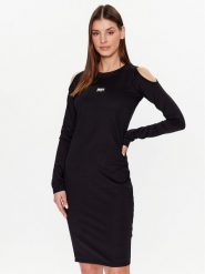 DKNY Sport Sukienka codzienna DP2D4737 Czarny Classic Fit. Czarne sukienki DKNY Sport, na co dzień, m, bez wzorów, z syntetyku, sportowe, bez kołnierzyka, bez ramiączek, proste. Za 219.99 zł.