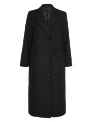 MOSS COPENHAGEN Płaszcz przejściowy "Syden" w kolorze czarnym rozmiar: S/M. Czarne płaszcze Moss Copenhagen, m, bez wzorów, z wełny, bez kaptura. Za 290.57 zł.